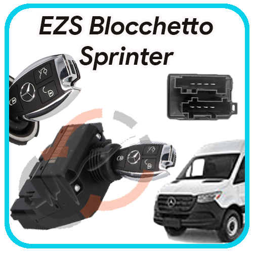 Blocchetto accensione EZS Mercedes Sprinter W906 chiavi ed emulatore